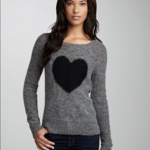 Elizabeth and James Knit Heart Sweater Wool Alpaca